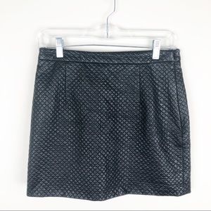 TOPSHOP- Black faux leather mini skirt size: US 6